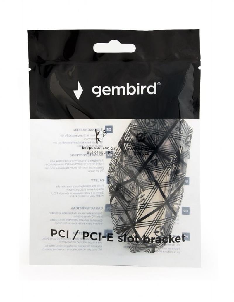 Gembird PCI PCI-E slot bracket gesloten 3 stuks 