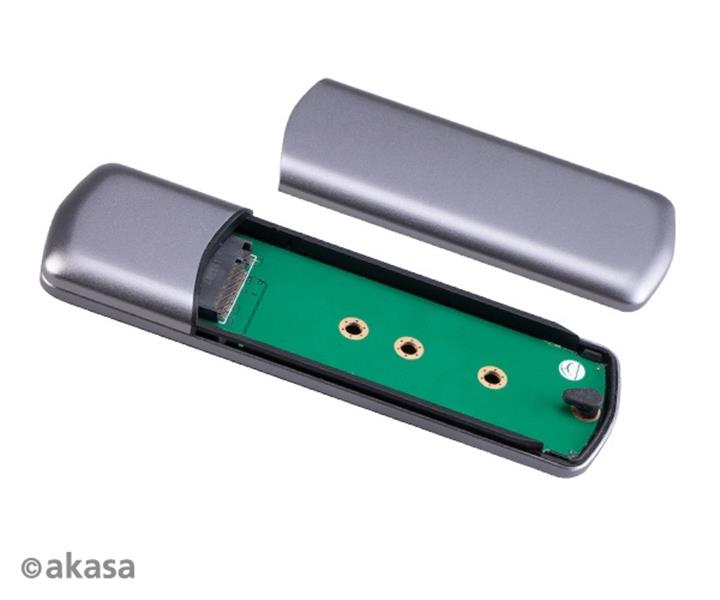 Akasa Portable M 2 SATA NVMe SSD to USB 3 2 Gen 2 10 Gb s Aluminium Enclosure