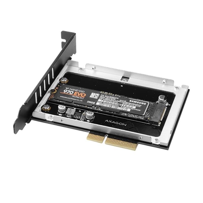 AXAGON PCI-E 3 0 4x - M 2 SSD NVMe up to 80mm SSD passive cooler *PCIEM *M 2 ***