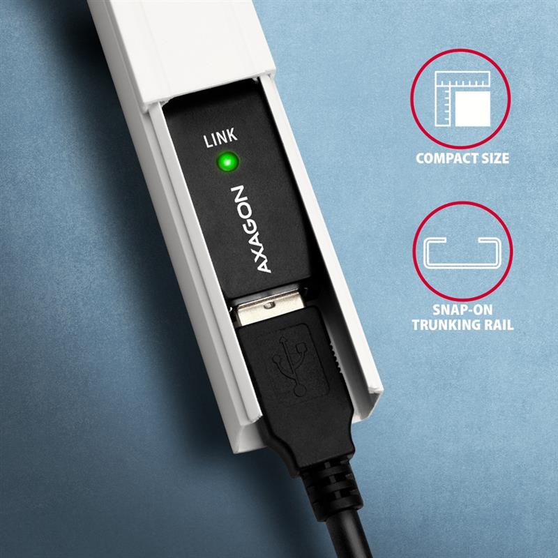 AXAGON USB 2 0 A-M -> B-M active connecting repeater cable 10m