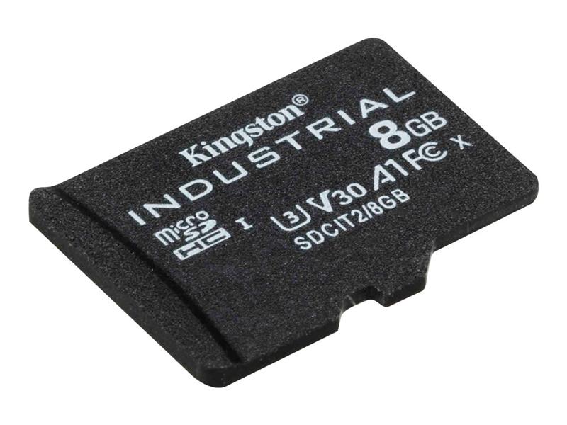 Kingston Technology Industrial flashgeheugen 8 GB MicroSDHC UHS-I Klasse 10