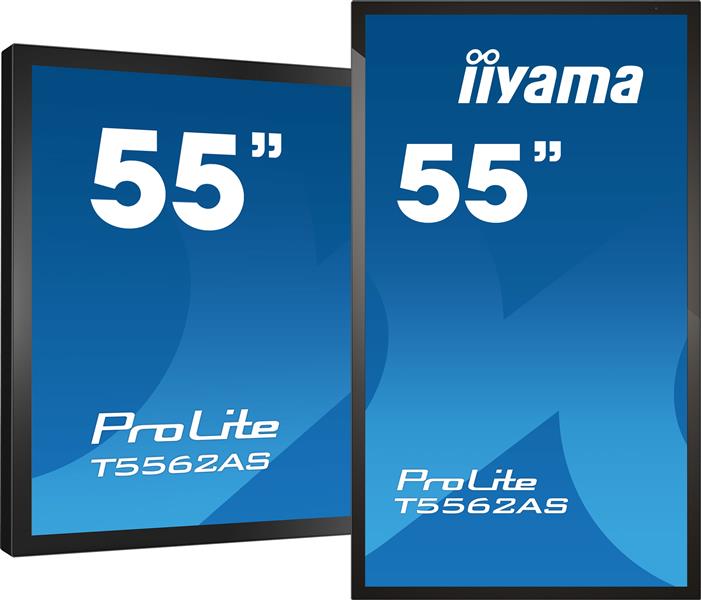 iiyama T5562AS-B1 beeldkrant Interactief flatscreen 138,7 cm (54.6"") VA 500 cd/m² 4K Ultra HD Zwart Touchscreen Type processor Android 8.0 24/7