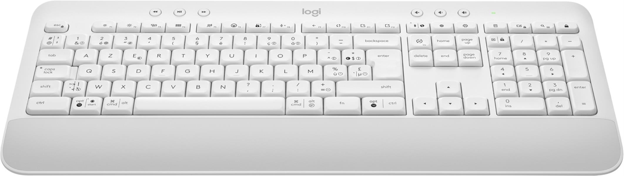 Logitech Signature K650 toetsenbord RF-draadloos + Bluetooth AZERTY Nederlands Wit