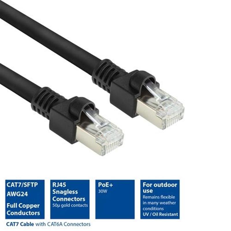 ACT FB8505 netwerkkabel Zwart 5 m Cat7 S/FTP (S-STP)