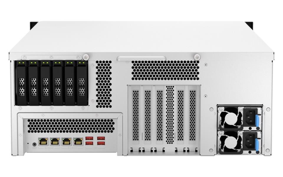 QNAP TS-H3087XU-RP NAS Rack (4U) Ethernet LAN Zwart, Wit E-2378