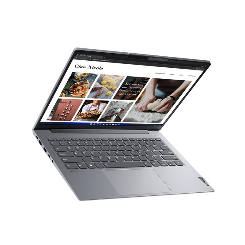 Lenovo ThinkBook 14 G4+ i7-1255U Notebook 35,6 cm (14"") WUXGA Intel® Core™ i7 16 GB LPDDR5-SDRAM 512 GB SSD Wi-Fi 6 (802.11ax) Windows 11 Pro Grijs