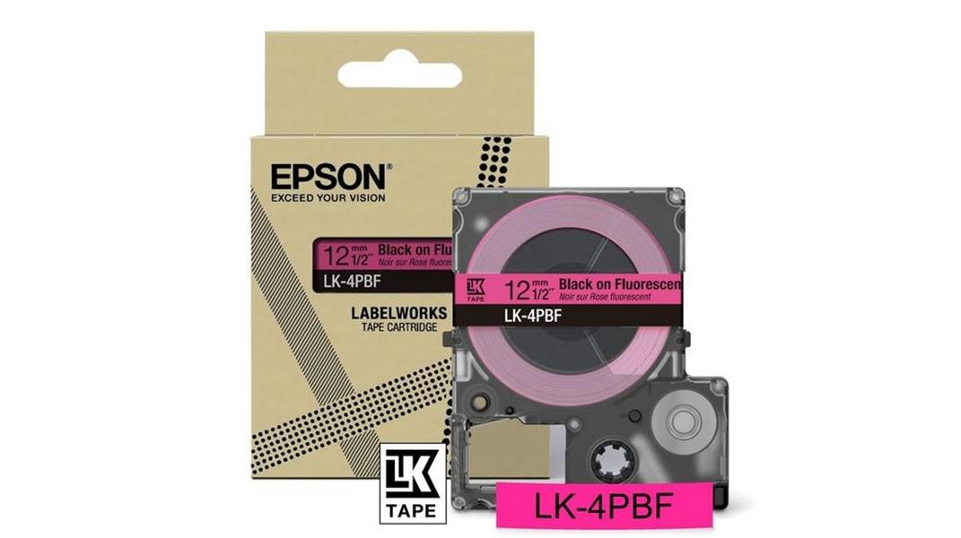 EPSON Colour Tape Fluorescent Pink Black