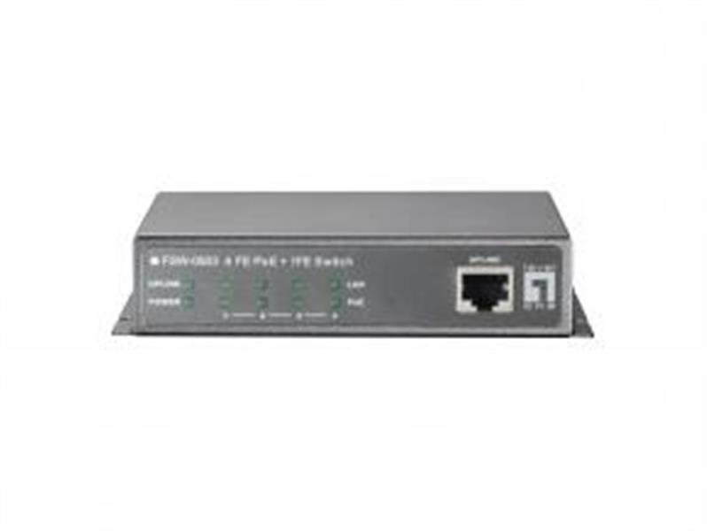 LevelOne FSW-0503 netwerk-switch Fast Ethernet (10/100) Power over Ethernet (PoE) Grijs