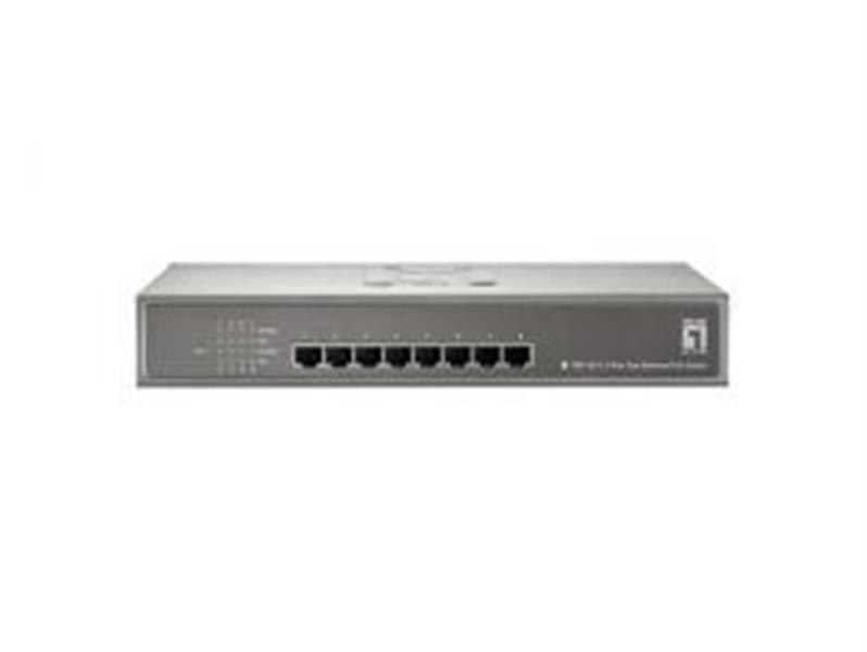 LevelOne FEP-0811 netwerk-switch Unmanaged Fast Ethernet (10/100) Power over Ethernet (PoE) Grijs