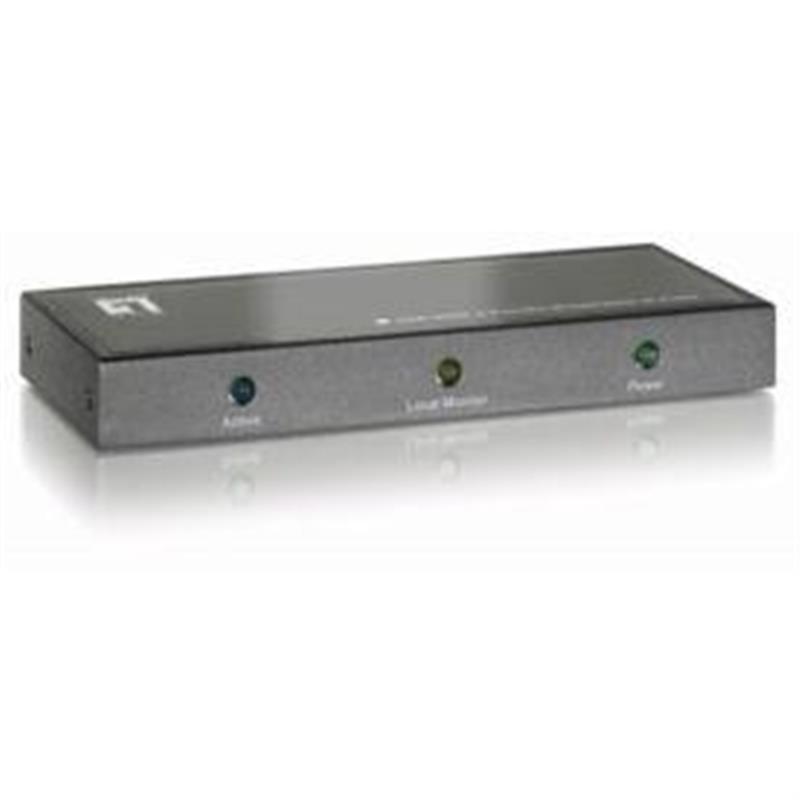 LevelOne Fast Ethernet Audio Video Broadcaster 2-port DVI 1200p RJ45 Cat5 10 100Mbps