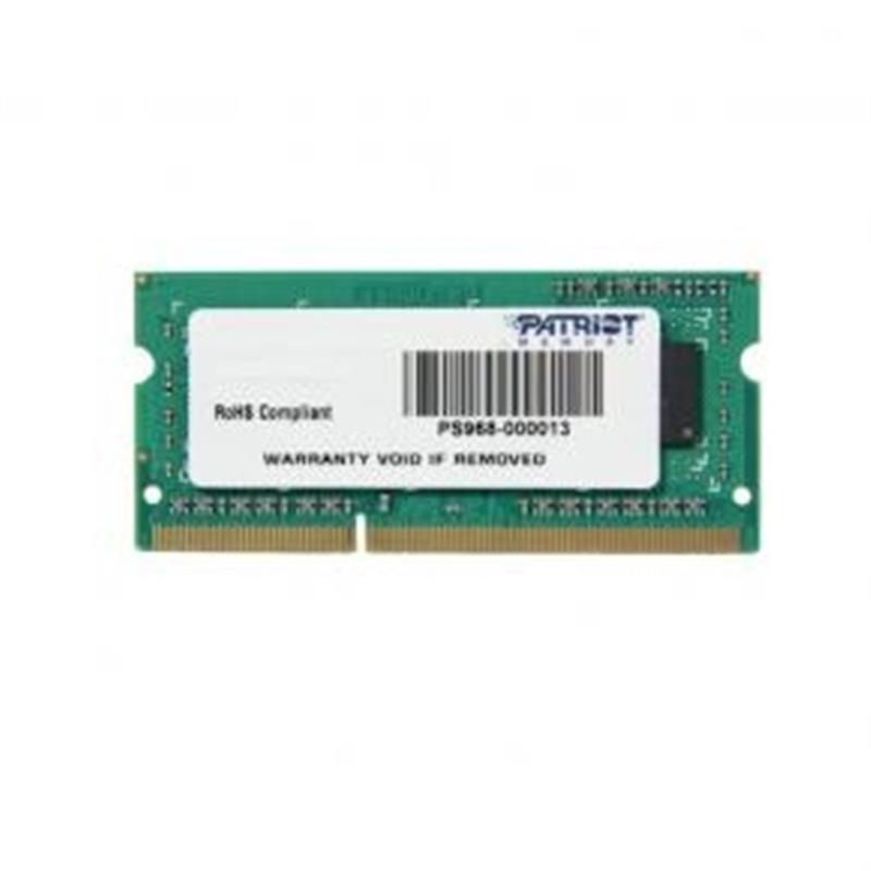 Patriot Signature SO-DIMM 4GB DDR3 1333MHZ CL9 1 5V