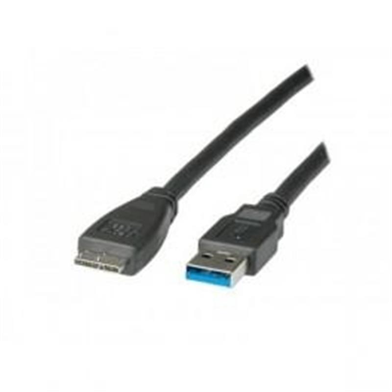 ADJ USB 3 0 Kabel Type A Micro USB TypeB M M 2m Black Blister