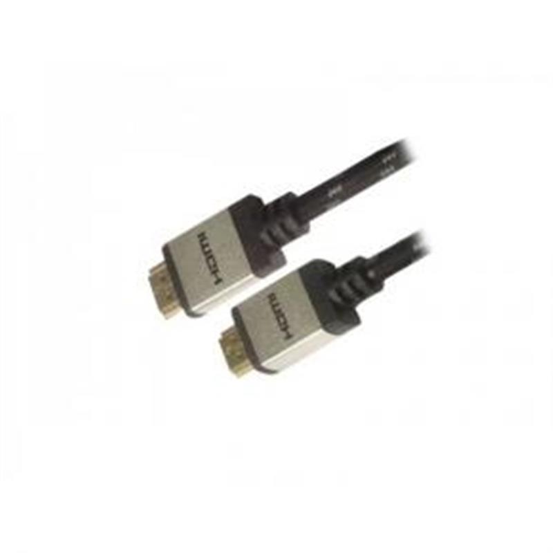ADJ 300-00069 HDMI2 0 A V Cable 4K 2160p M M 2m Cottonwrap Black Silver