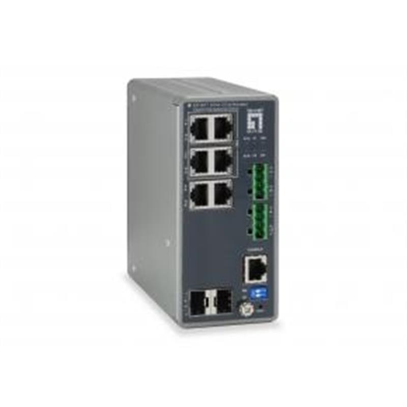 LevelOne IGP-0871 Managed L3 Gigabit Ethernet (10/100/1000) Power over Ethernet (PoE) Grijs