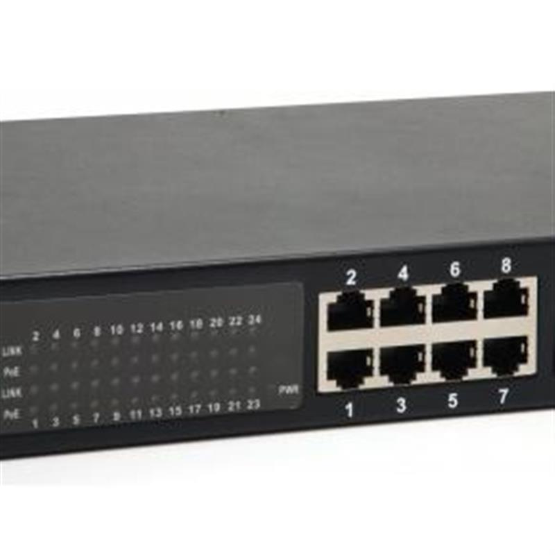 LevelOne GEP-2421W500 netwerk-switch Unmanaged Gigabit Ethernet (10/100/1000) Power over Ethernet (PoE) Zwart