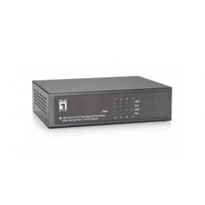 LevelOne FEP-0812W120 netwerk-switch Fast Ethernet (10/100) Power over Ethernet (PoE) Grijs