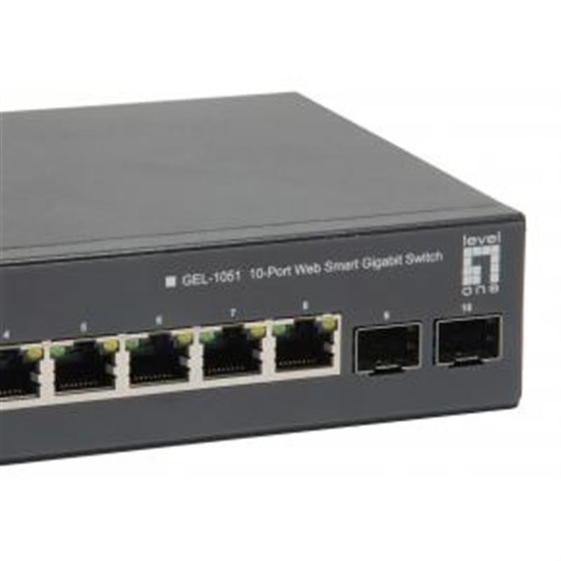 LevelOne GEL-1051 Managed L2/L3/L4 Gigabit Ethernet (10/100/1000) Zwart