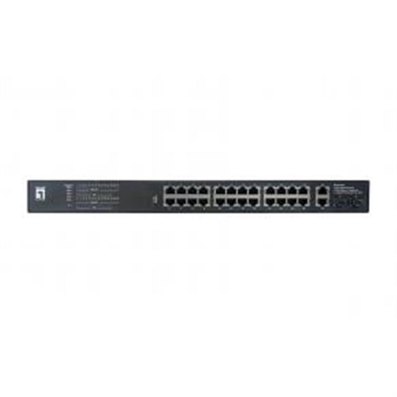 LevelOne GEP-2821 netwerk-switch Unmanaged Gigabit Ethernet (10/100/1000) Power over Ethernet (PoE) 1U Zwart