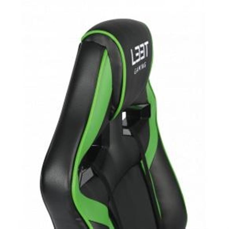 L33T Gaming Extreme Gaming Chair - GREEN PU leather Class-4 gas lift