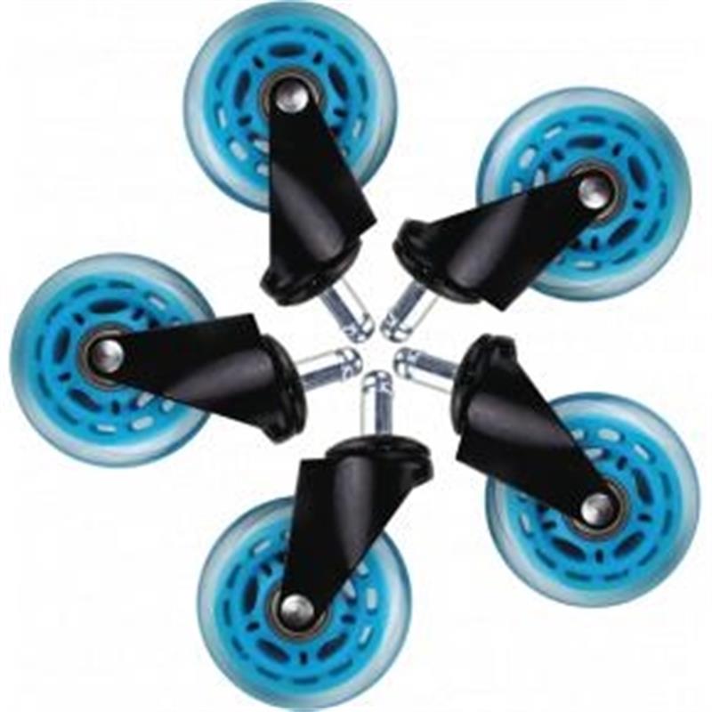 L33T Gaming 3inch Rubber Casters Blue 5pcs