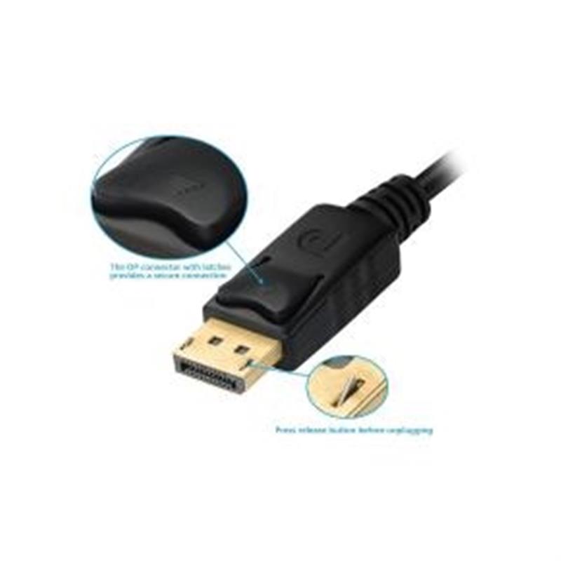 Equip 133441 video kabel adapter 0,24 m DisplayPort DVI-D + VGA (D-Sub) + HDMI Zwart