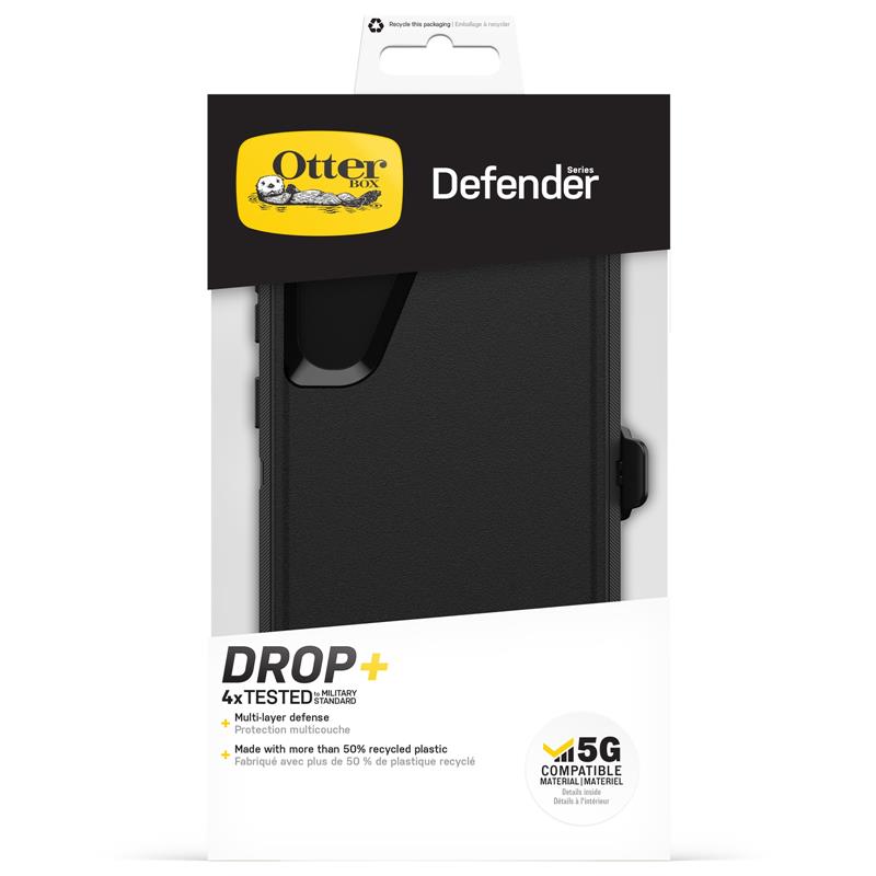 OtterBox Defender Case voor Galaxy S23+ , Schokbestendig, Valbestendig, Ultra-robuust, Beschermhoes, 4x Getest volgens Militaire Standaard, Zwart