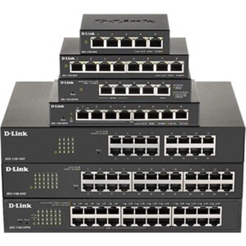 D-Link DGS-1100-10MPV2 netwerk-switch Managed L2 Gigabit Ethernet (10/100/1000) Power over Ethernet (PoE) 1U Zwart