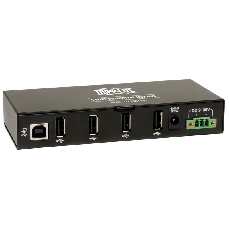 Tripp Lite U223-004-IND interface hub USB 2.0 480 Mbit/s Zwart