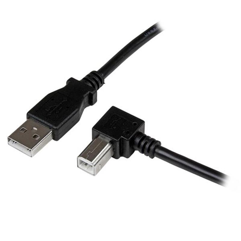 StarTech.com 2 m USB 2.0 A naar rechtshoekige B-kabel M/M