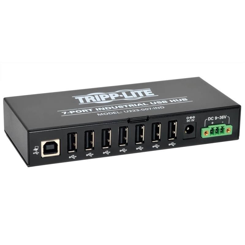 Tripp Lite U223-007-IND interface hub 480 Mbit/s Zwart