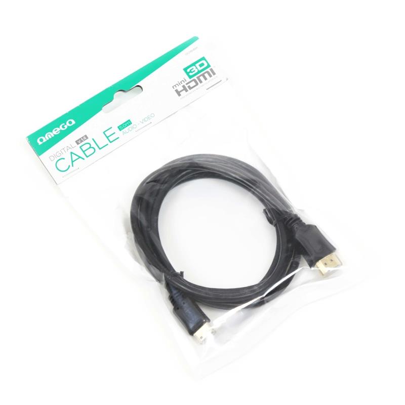 OMEGA HDMI - miniHDMI CABLE v 1 4 BLACK 5M bulk 41846