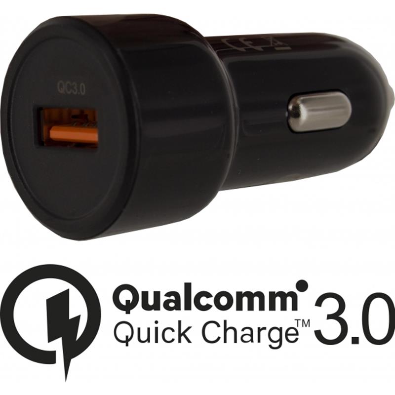 Mobilize Car Charger USB with Qualcomm QC3 0 20W Black