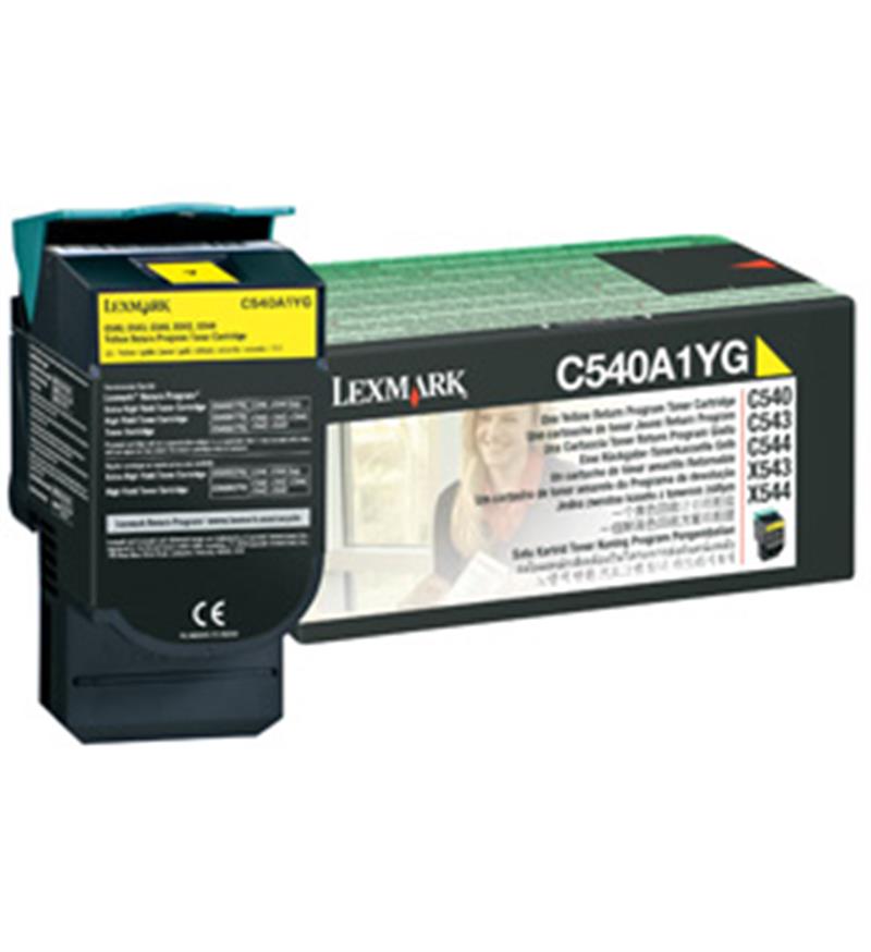Lexmark C54x, X54x 1K gele retourprogr. tonercartr.