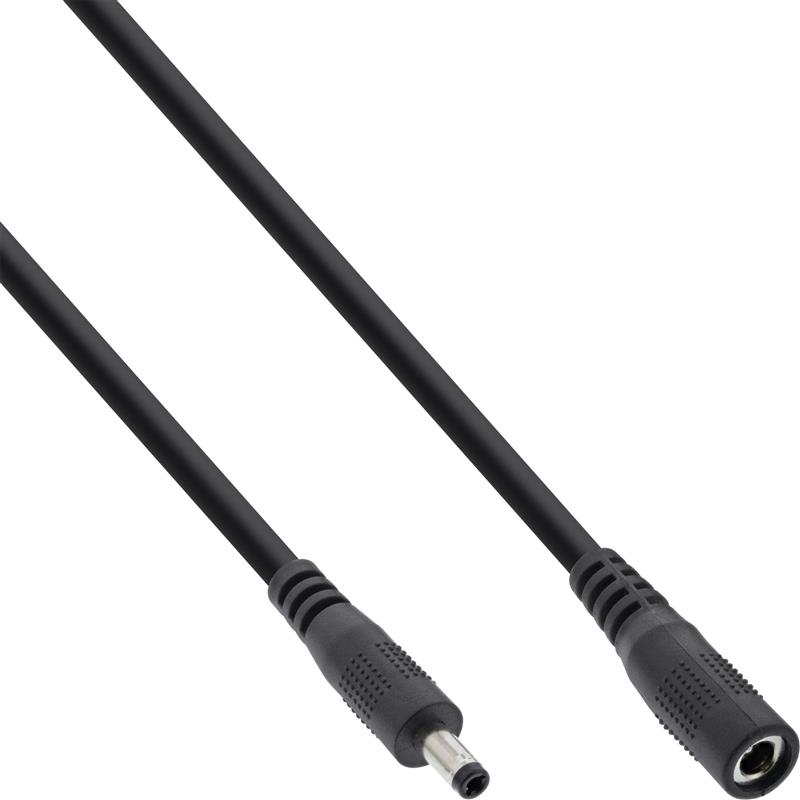 InLine dc extension cable DC plug male female 4 0x1 7mm 2m