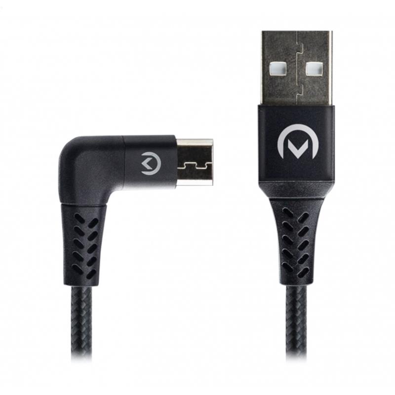 Mobilize Strong Nylon 90 ° Cable Micro USB 1 5m Black
