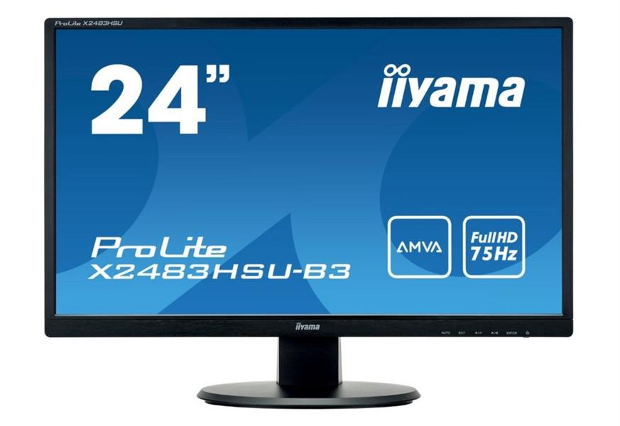 iiyama ProLite X2483HSU-B3 LED display 60,5 cm (23.8"") 1920 x 1080 Pixels Full HD Flat Mat Zwart