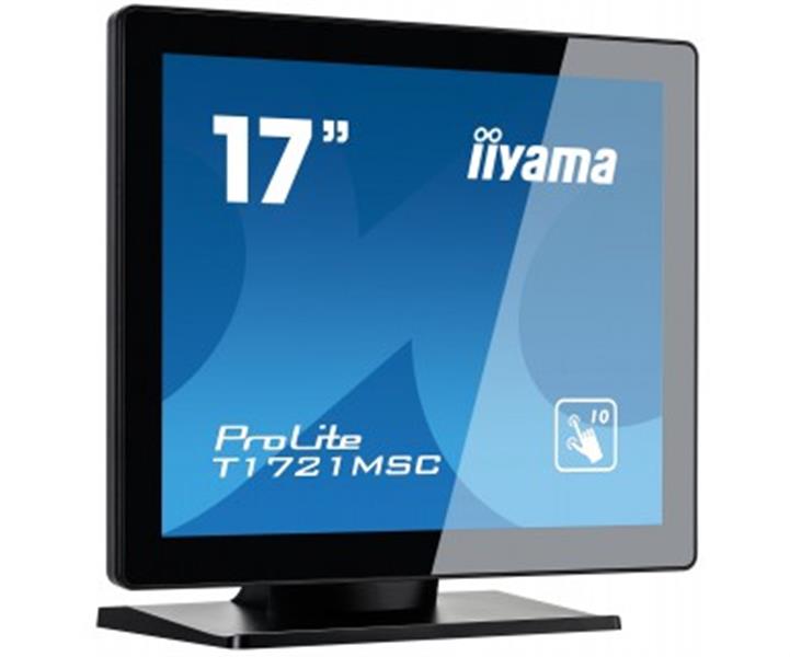 iiyama ProLite T1721MSC-B1 touch screen-monitor 43,2 cm (17"") 1280 x 1024 Pixels Zwart Multi-touch Tafelblad