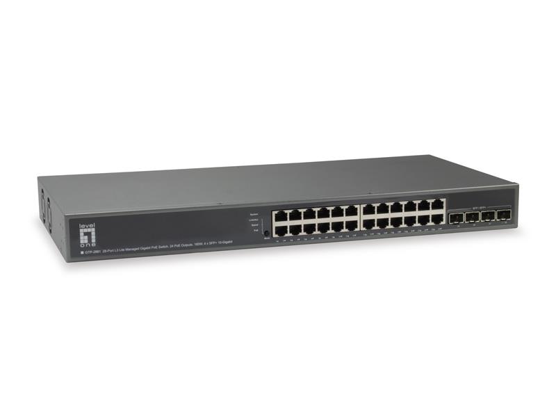 LevelOne GTP-2881 netwerk-switch Managed L3 Gigabit Ethernet (10/100/1000) Power over Ethernet (PoE) Zwart