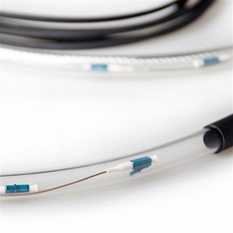 ACT RL2310 Glasvezel kabel 100 m 4x LC OS2 Meerkleurig, Geel
