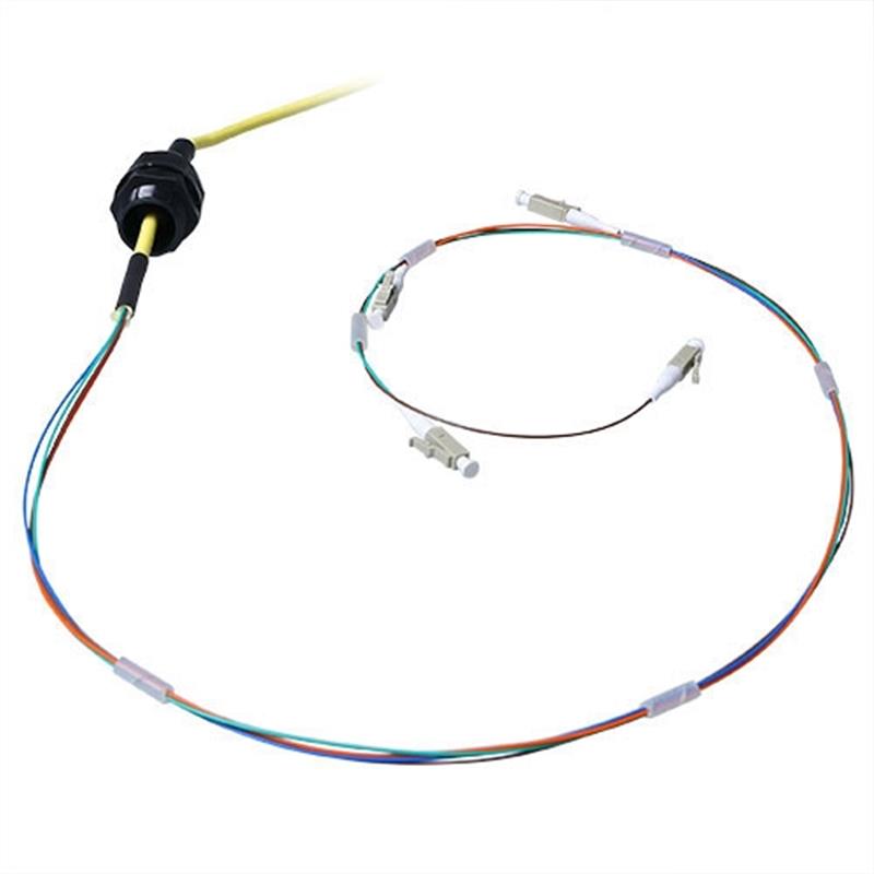 ACT RL2310 Glasvezel kabel 100 m 4x LC OS2 Meerkleurig, Geel