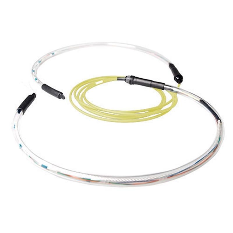 ACT RL2306 Glasvezel kabel 60 m 4x LC OS2 Meerkleurig, Geel
