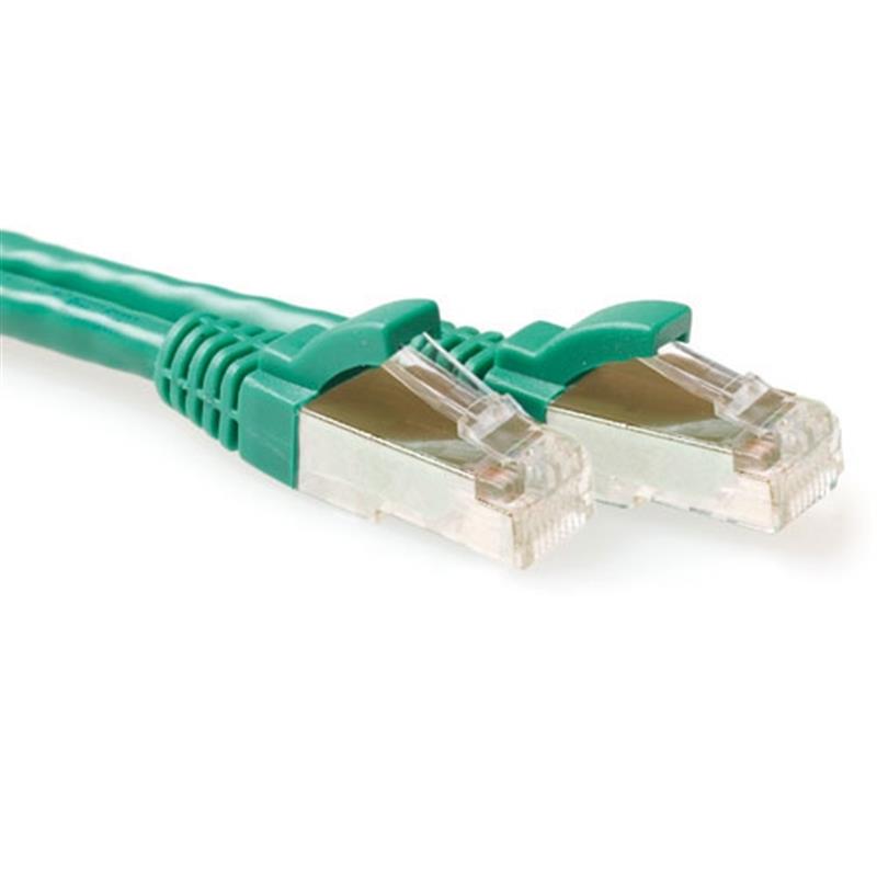 ACT FB7751 netwerkkabel Groen 1,5 m Cat6a S/FTP (S-STP)