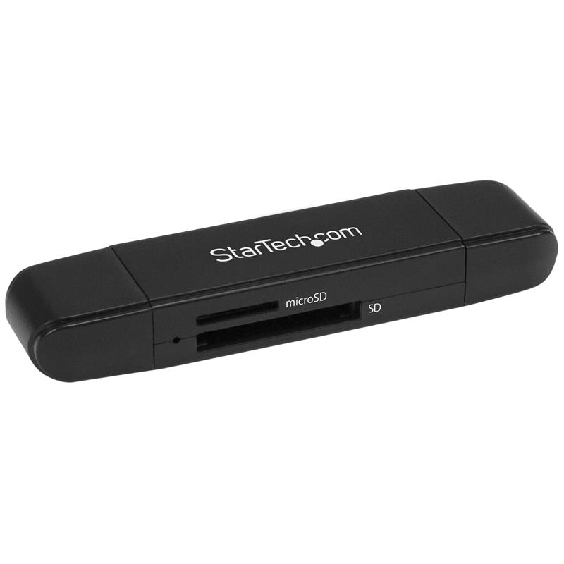 StarTech.com USB 3.0 Geheugenkaart Reader/Writer voor SD en microSD Kaarten, USB-C en USB-A, USB 3.0 SD Card Reader, Compact, 5Gbps, MicroSD USB Adapt