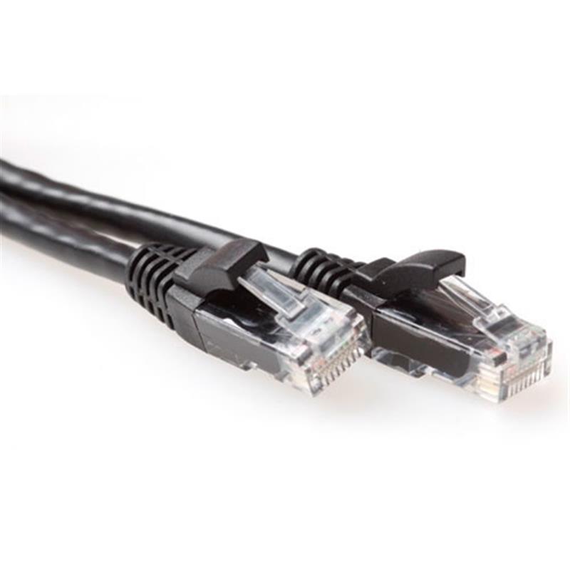 ACT CAT6A UTP (IB 2902) 2m netwerkkabel Zwart
