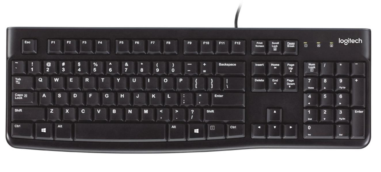 LOGI K120 Corded Keyboard black OEMESP