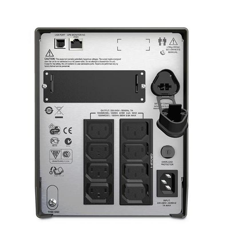 APC Smart-UPS SMT1500I Noodstroomvoeding - 8x C13, USB, 1500VA