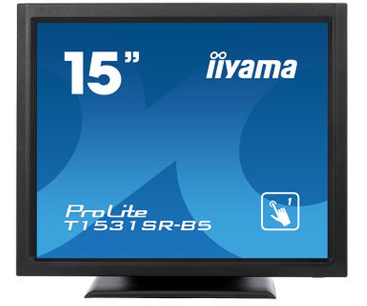 iiyama ProLite T1531SR-B5 touch screen-monitor 38,1 cm (15"") 1024 x 768 Pixels Zwart