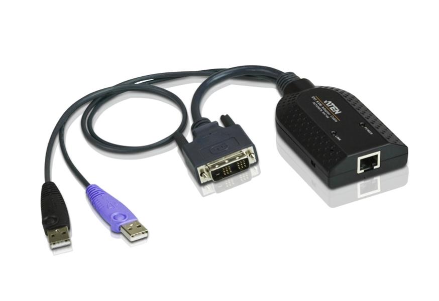 ATEN USB DVI Virtual Media KVM-adapter met smartcard-ondersteuning
