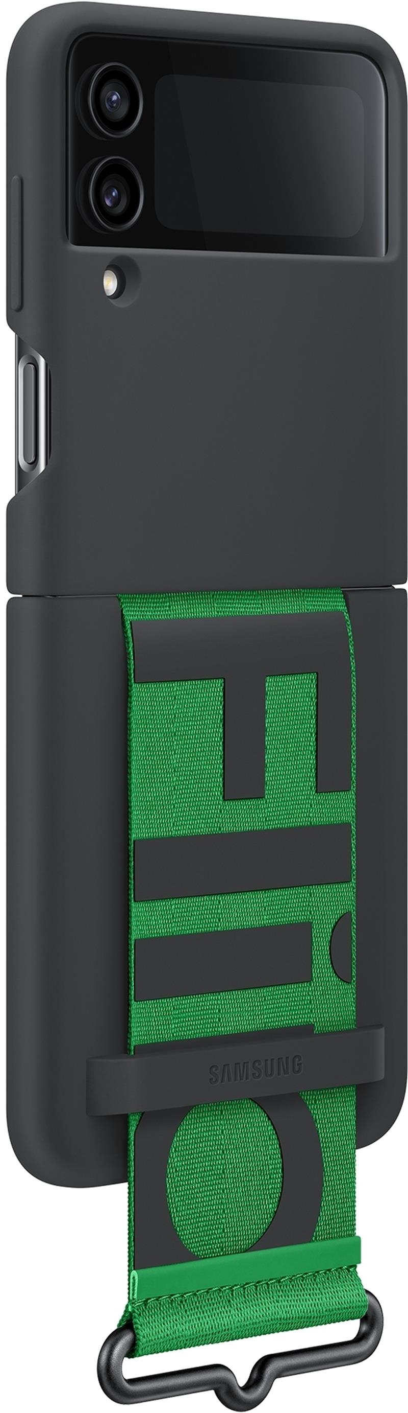  Samsung Silicone Cover with Strap Galaxy Z Flip4 Black