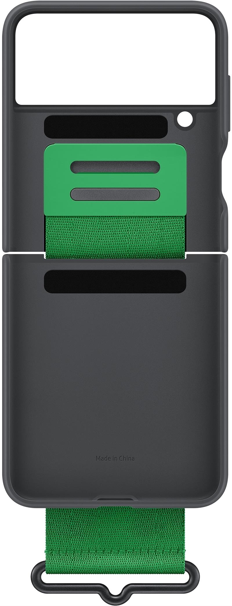 Samsung Silicone Cover with Strap Galaxy Z Flip4 Black